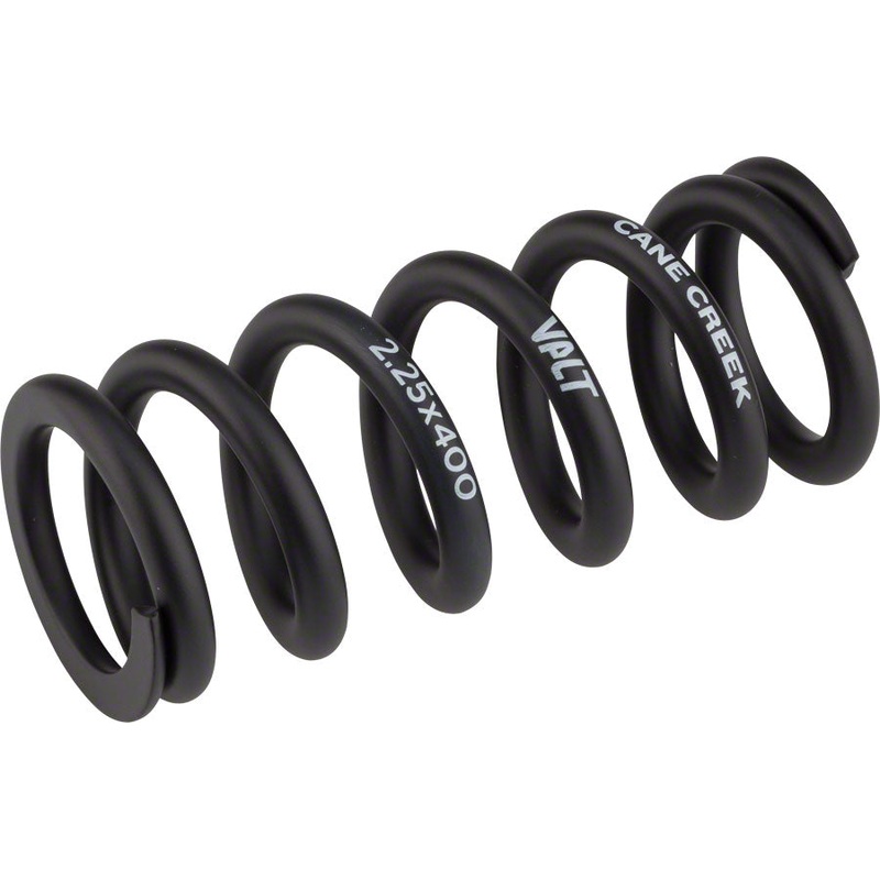 Cane Creek VALT Lightweight Steel Spring for Coil Shock, 2.25″/57mm x 400lbs, Black