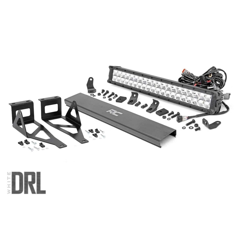 Rough Country | LED Light Kit | Bumper | 20″ Chrome Dual Row | White DRL | Ford F-250/F-350 Super Duty (05-07) | 70664DRL