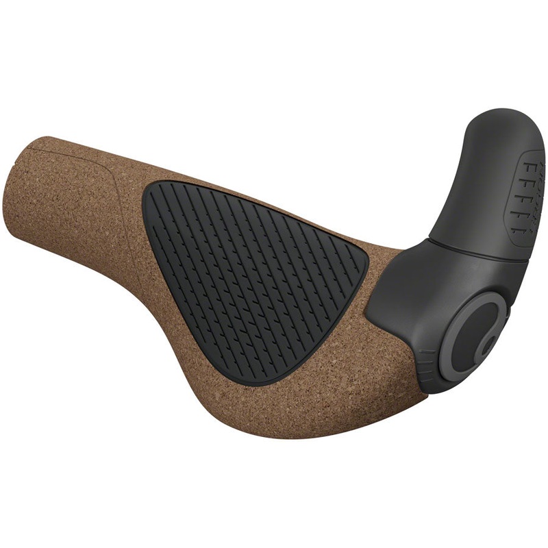 Ergon GP2 Evo BioKork Grips – Lock-On, Large, Black/Tan