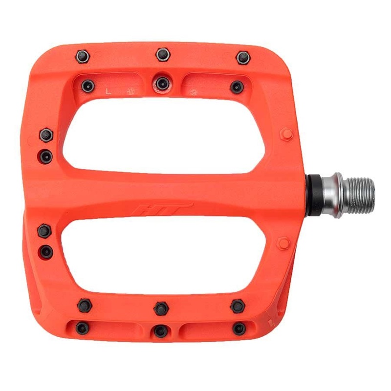 HT Components PA03A Nano P Platform Pedals – Body: Nylon – Spindle: Cr-Mo – Orange