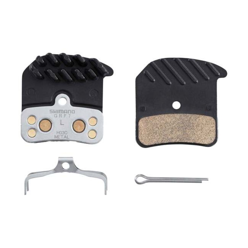 Shimano H03C METAL PAD W/FIN, W/SPRING, W/SPLIT PIN, 1 PAIR