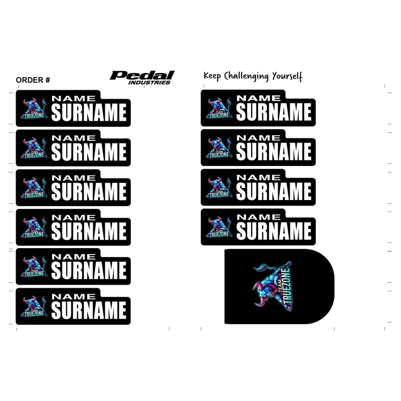 Team TrueZone 2025 ID Sticker Bikes & Gear