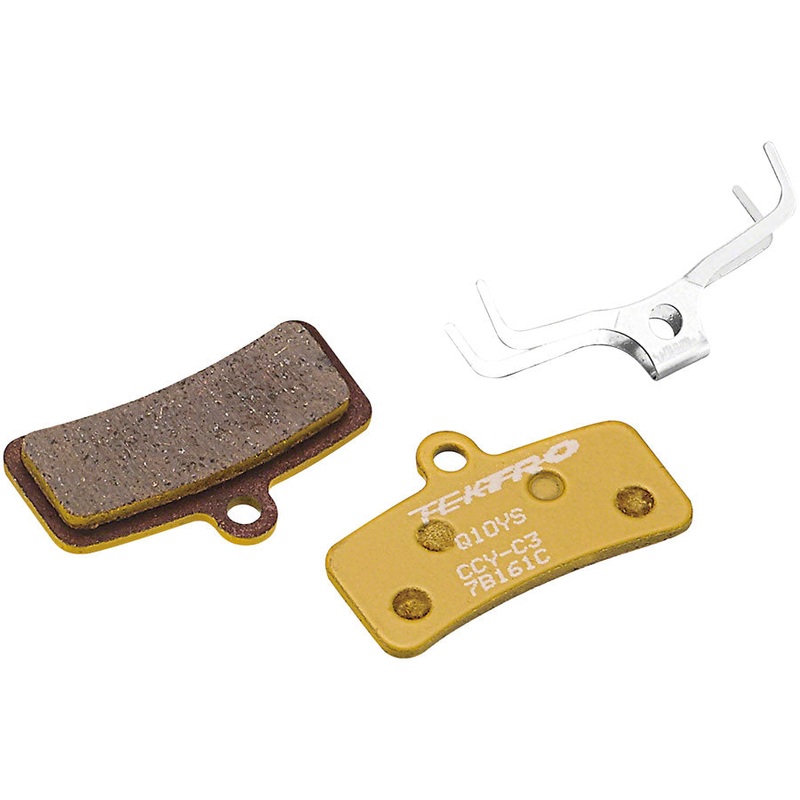 Tektro Q10YS Disc Brake Pads – Resin, For Use With 4-Piston Caliper, Yellow