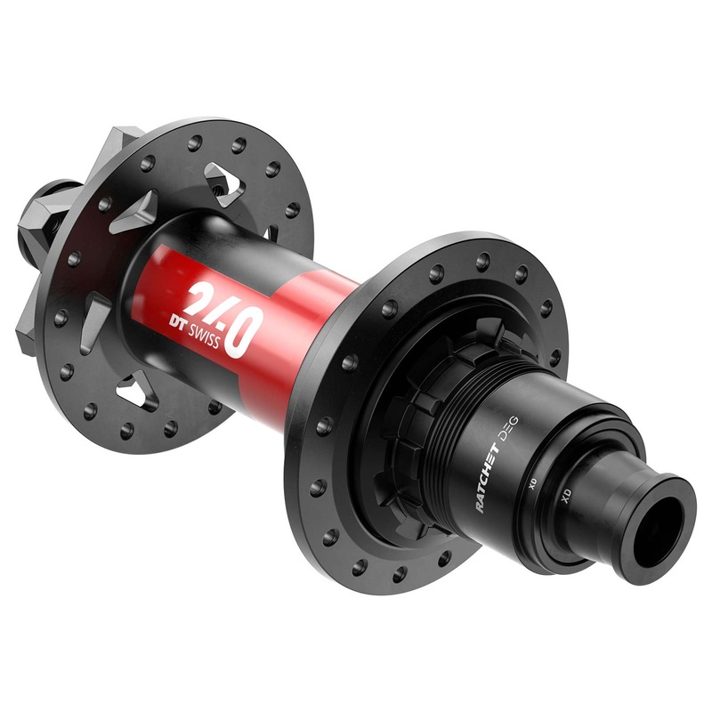 DT Swiss 240 Ratchet DEG 6 Bolt Disc Rear Hub – XD Driver – Rear – 12x157mm Superboost – 6 Bolt – 32 Hole – J-Bend – Black/Red