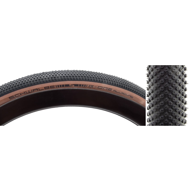 G-One Allround Tire – 700 x 40 Tubeless Folding BLK/Tan Performance Line Addix