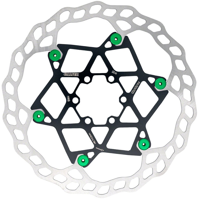 Galfer Floating Wave Disc Brake Rotor – 180mm x 2.0mm 6-Bolt Green