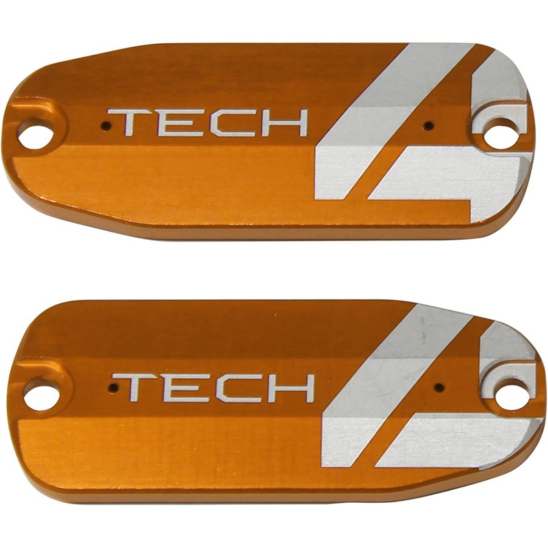 Hope Tech 4 Brake Lever Reservoir Lid – Orange Pair