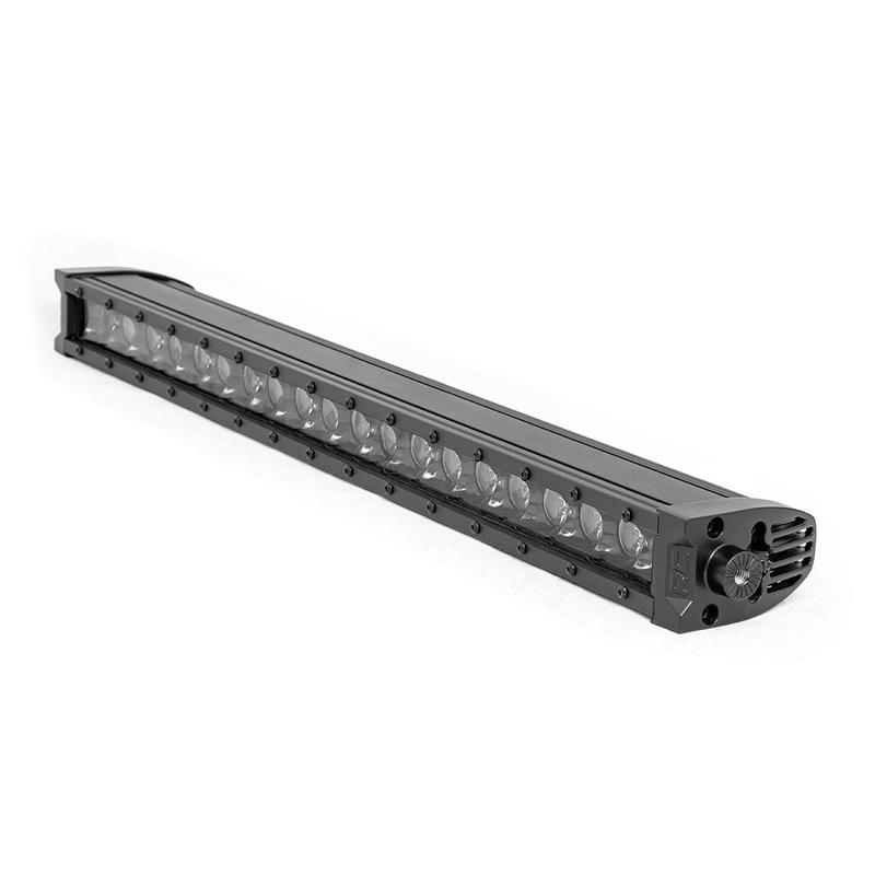 Rough Country | 20 Inch Black Series LED Light Bar | Single Row | Amber DRL | 70720BLDRLA