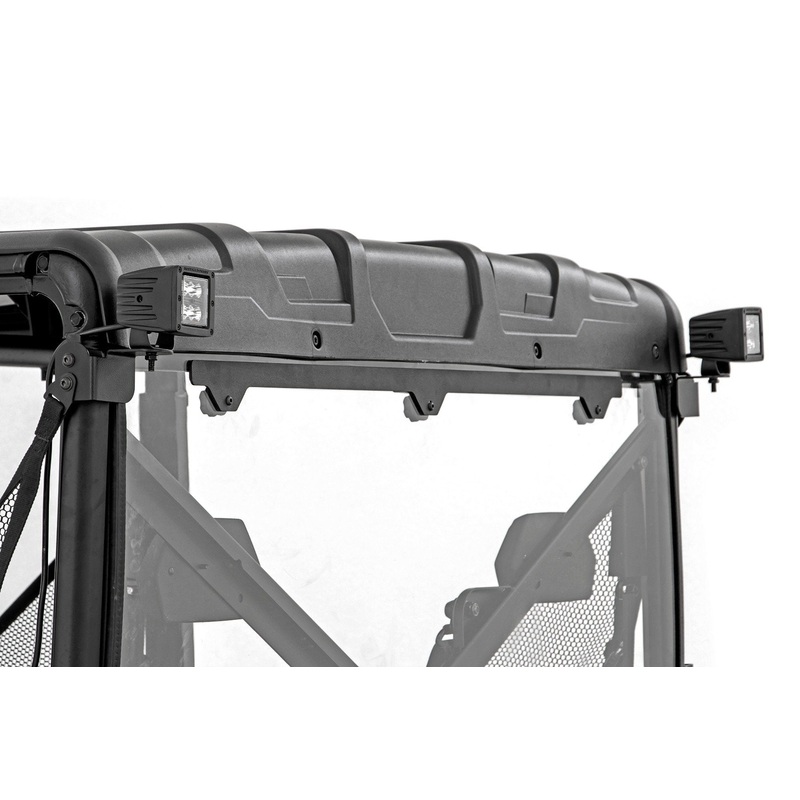 Rough Country | LED Light Kit | Rear Mount | 2″ Black Pair | Flood | Polaris Ranger XP 1000  | 93083