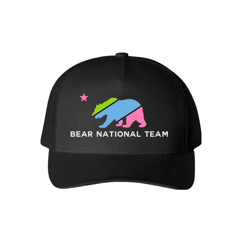 Bear National Team 2025 Classics Five-Panel Retro Trucker Cap (FE) Black