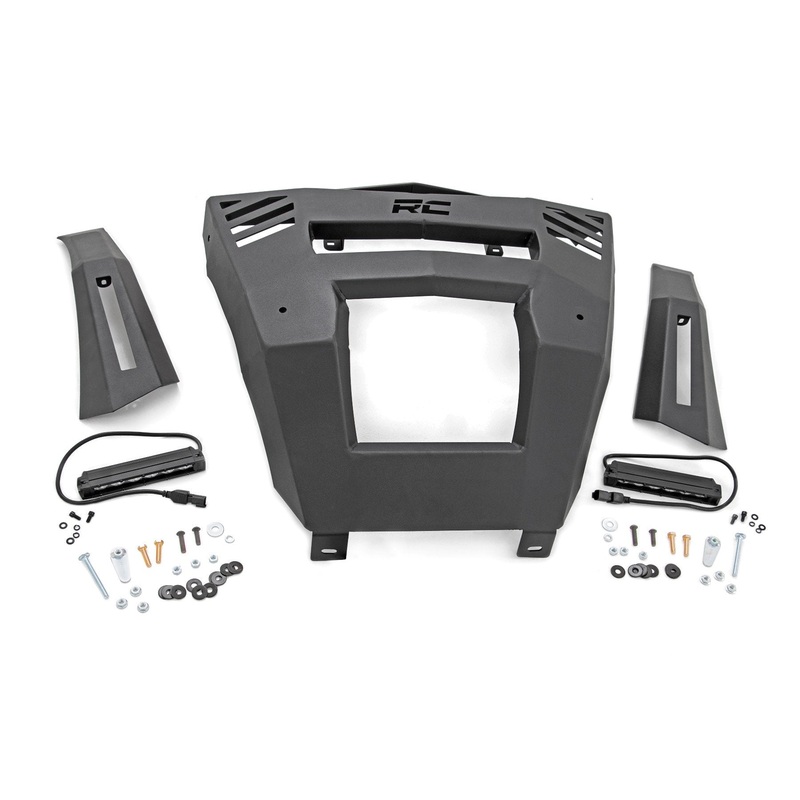 Rough Country | Bumper | Front | 6″ Black Slimline LED Pair | Can-Am Defender HD 8/HD 9/HD 10 | 97068