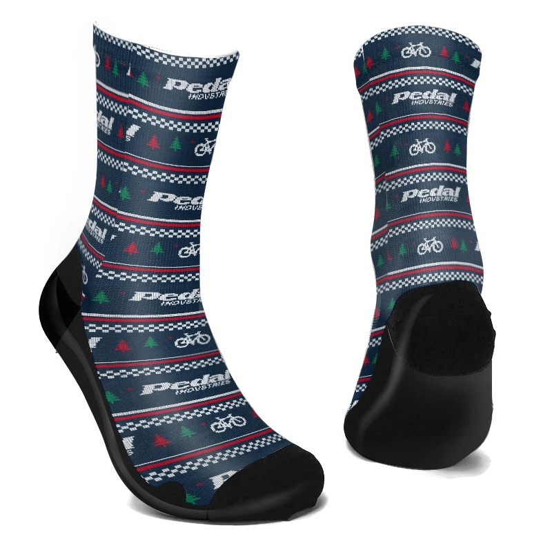 Ugly Sweater SUBLIMATED SOCK NAVY BLUE