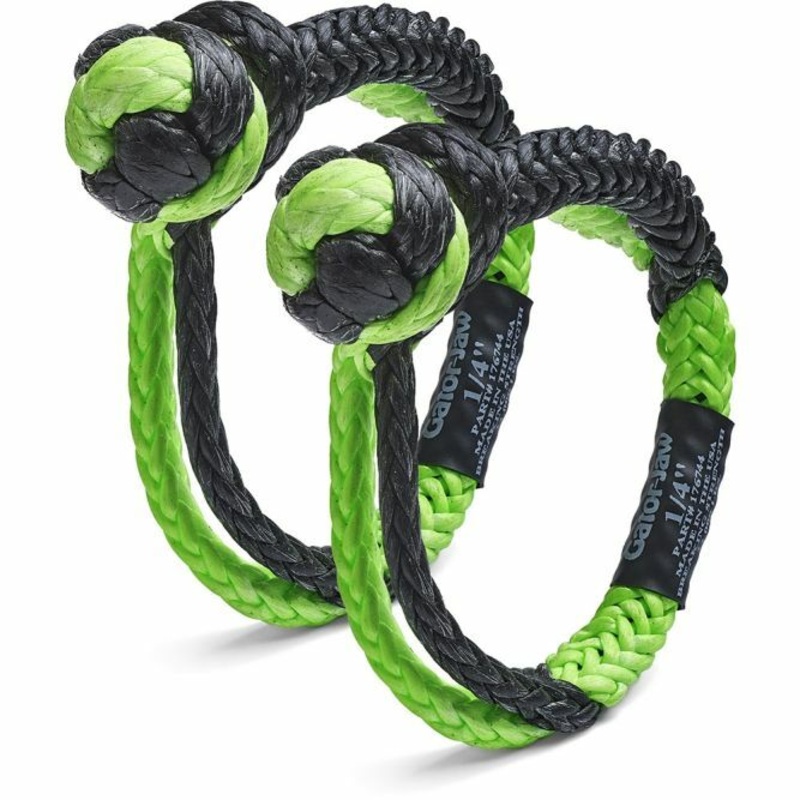 BUBBA ROPES Gator Jaw Mini Pair Shackle 1/4″ – High Strength Synthetic Design