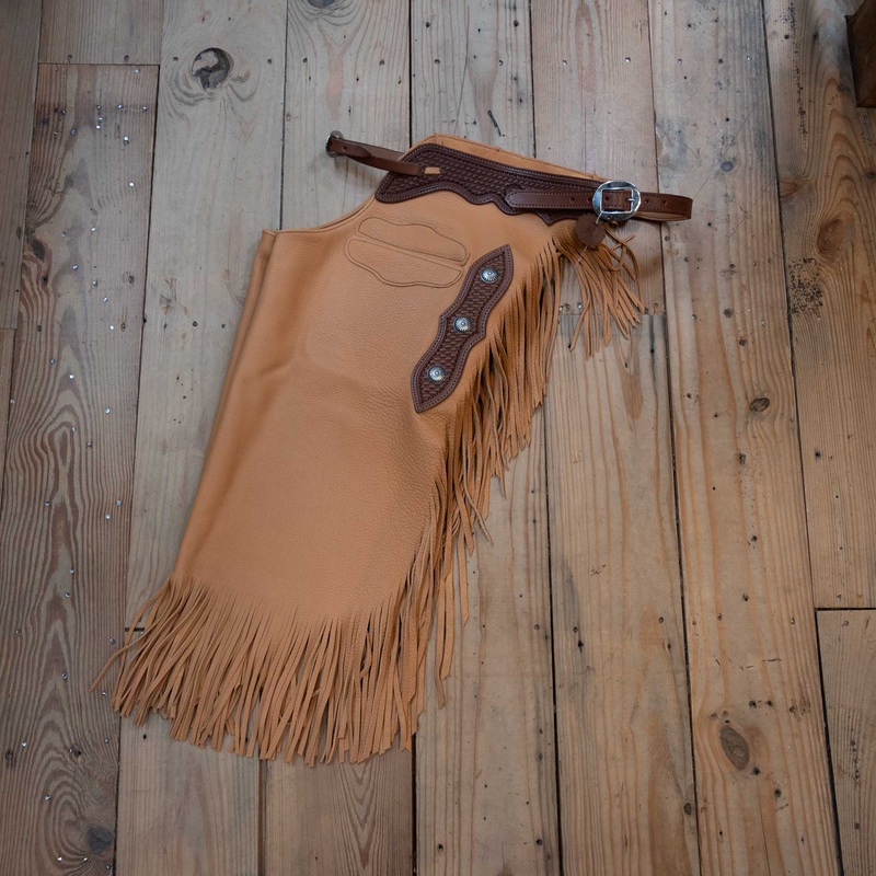 Large Smooth Leather Chinks