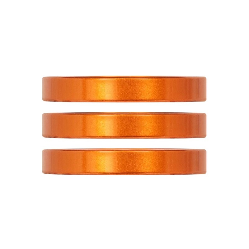 Industry Nine iRiX Headset Spacer 1-1/8” Height: 5mm Aluminum Orange 3pcs