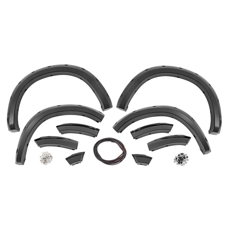 Rough Country | Pocket Fender Flares | PXQ Black Metallic | Ram 1500 2WD/4WD (2009-2018 & Classic) | F-D10911B-PXQ