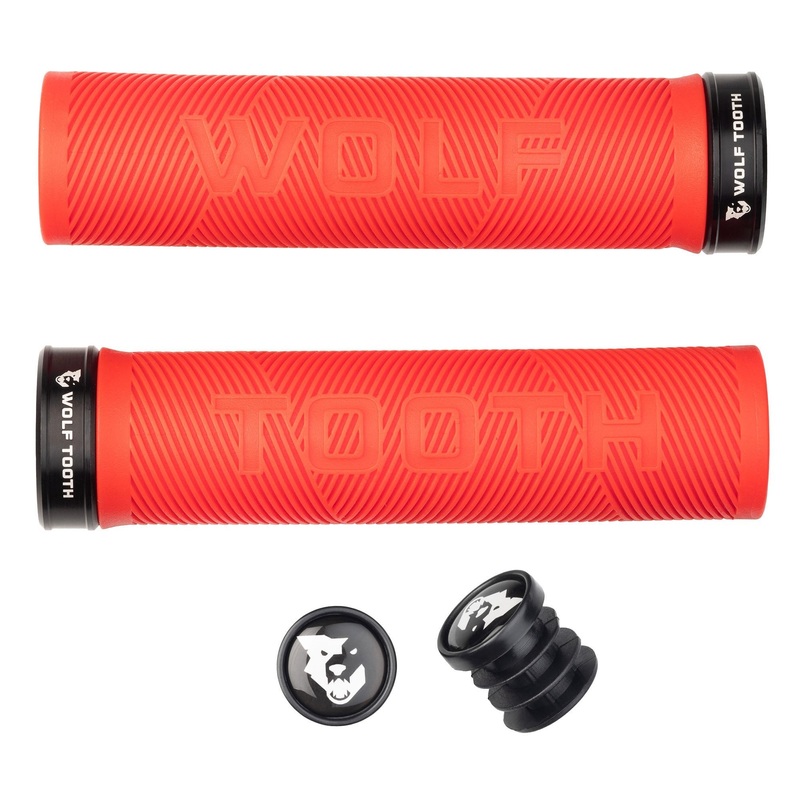 Wolf Tooth Components Echo Lock-On Grip Set – Red/Blk