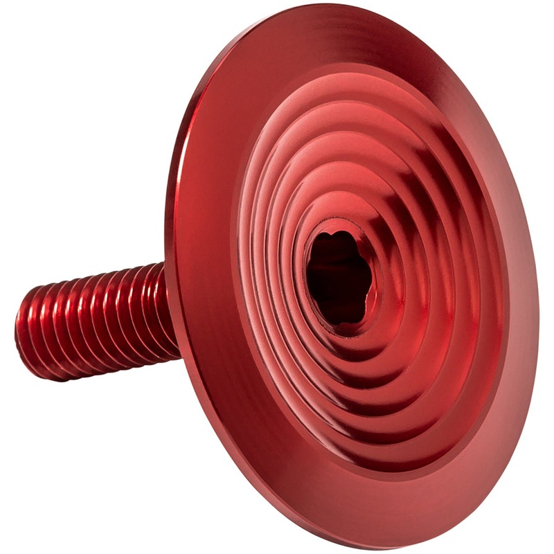 absoluteBLACK Integrated Headset Top Cap and Bolt – Red
