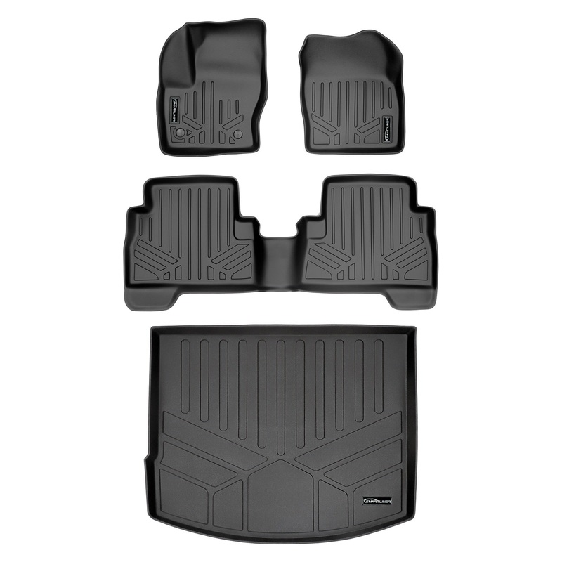 SMARTLINER Custom Fit Floor Liners For 2013-2019 Ford Escape Black