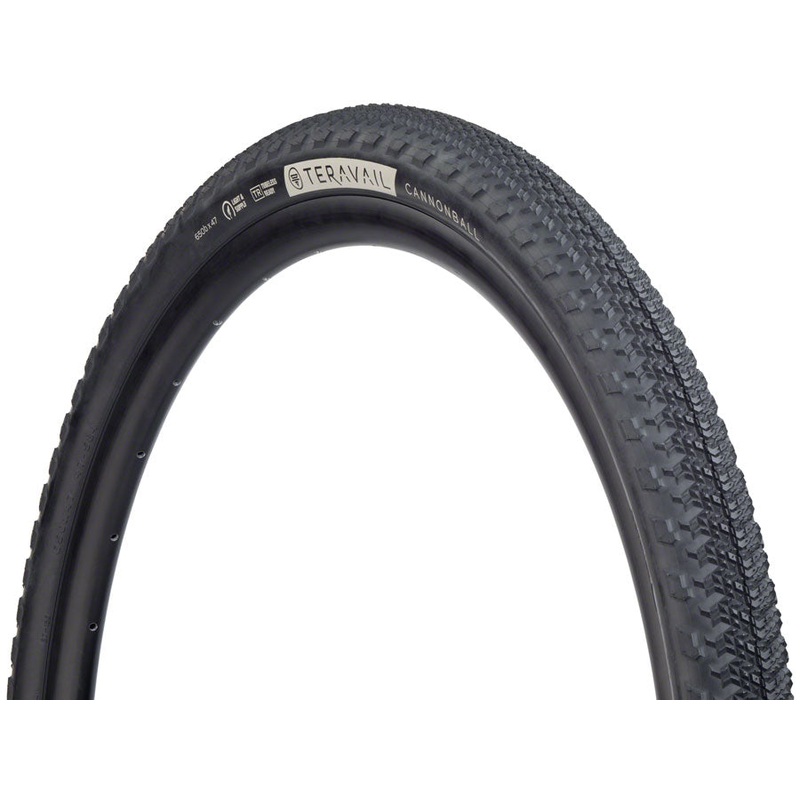 Teravail Cannonball Tire – 650b x 47, Tubeless, Folding, Black, Light and Supple, Fast Compound