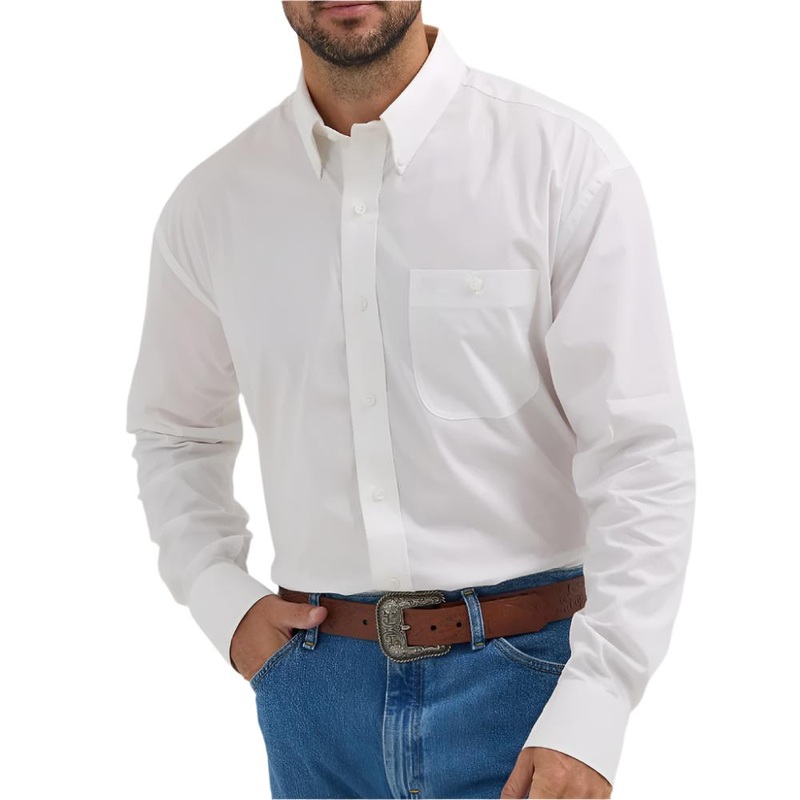 Wrangler Men’s George Strait Solid Button Shirt