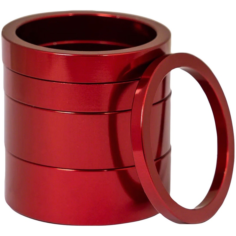 Headset Spacer Kit 2 – Alloy 1-1/8″ Red