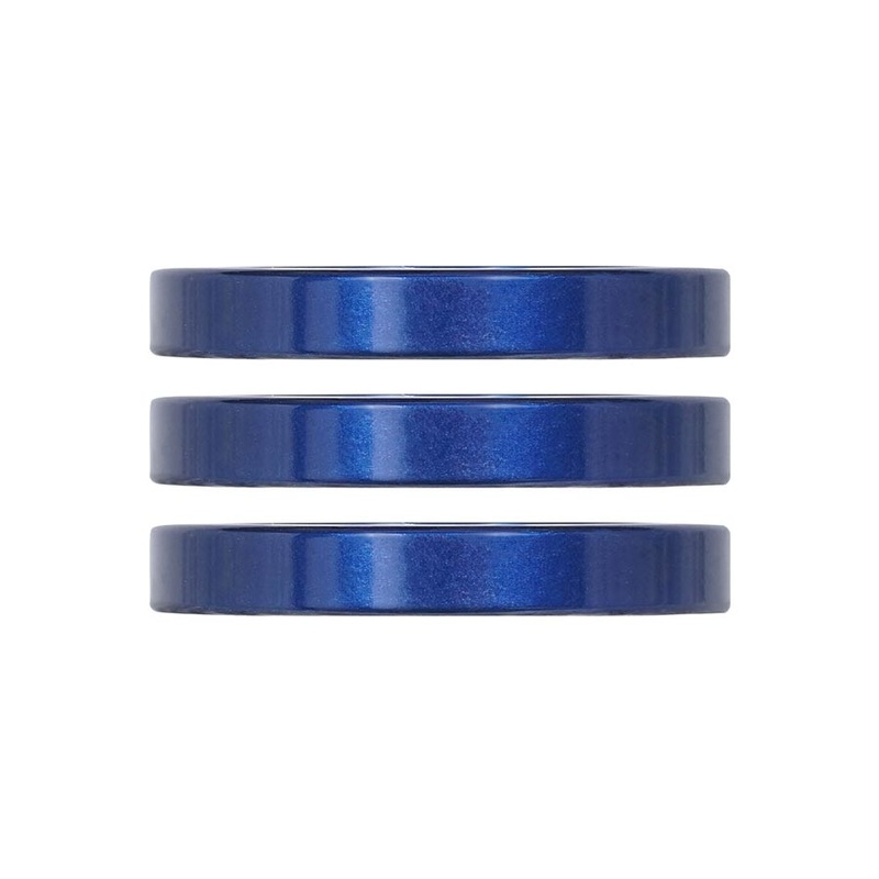 Industry Nine iRiX Headset Spacer 1-1/8” Height: 5mm Aluminum Blue 3pcs