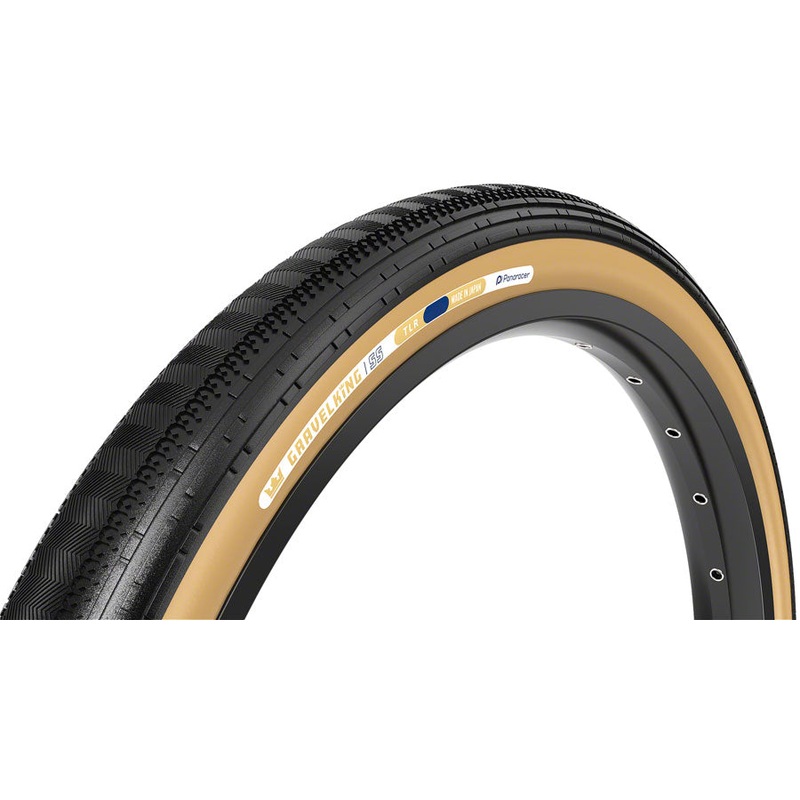 Panaracer GravelKing SS Tire – 700 x 45, Tubeless, Folding, Black/Brown