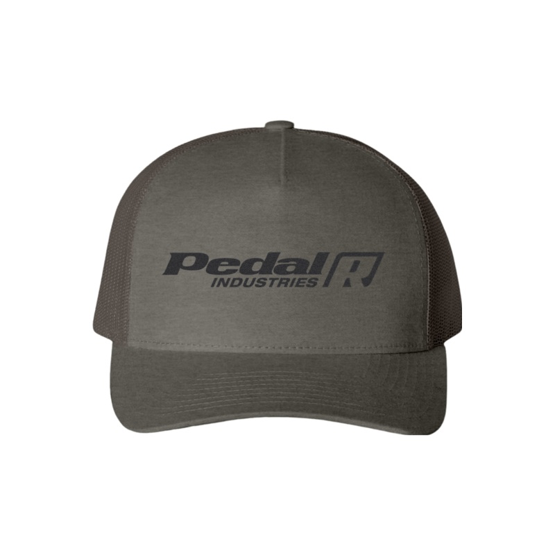 Pedal-R Five-Panel Retro Trucker Cap (Black Denim) (FE) Charcoal