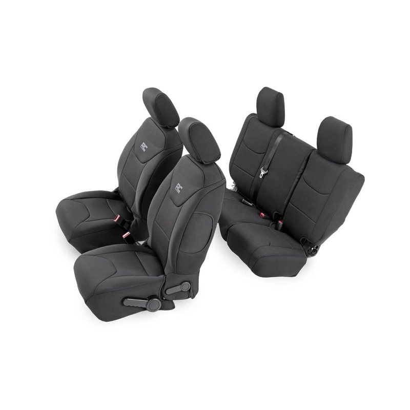 Rough Country | Seat Covers | Front and Rear | Jeep Wrangler Unlimited 2WD/4WD (2008-2010) | 91002A