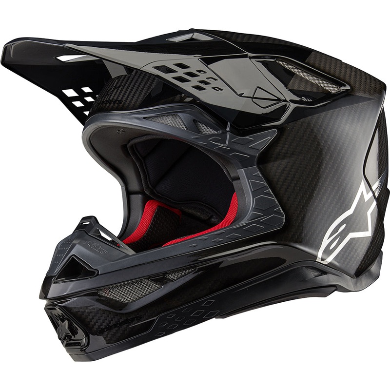 Alpinestars Supertech S-M10 MX Helmet Solid – Gloss Black Carbon