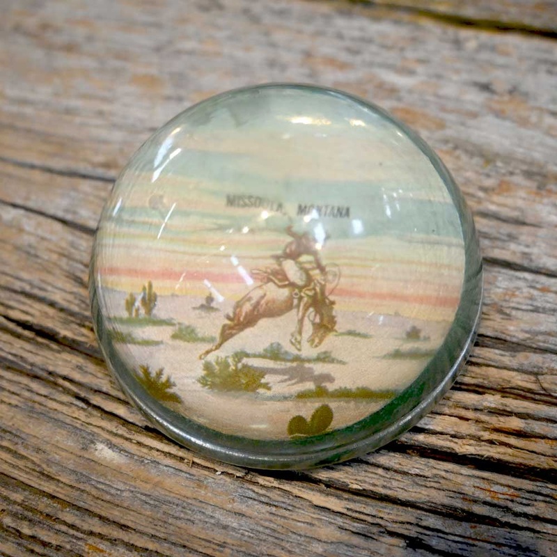 Vintage Glass Paper Weight from Montana