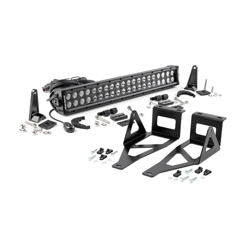 Rough Country | LED Light Kit | Bumper Mount | 20″ Black Dual Row | Ford F-250/F-350 Super Duty (05-07) | 70665