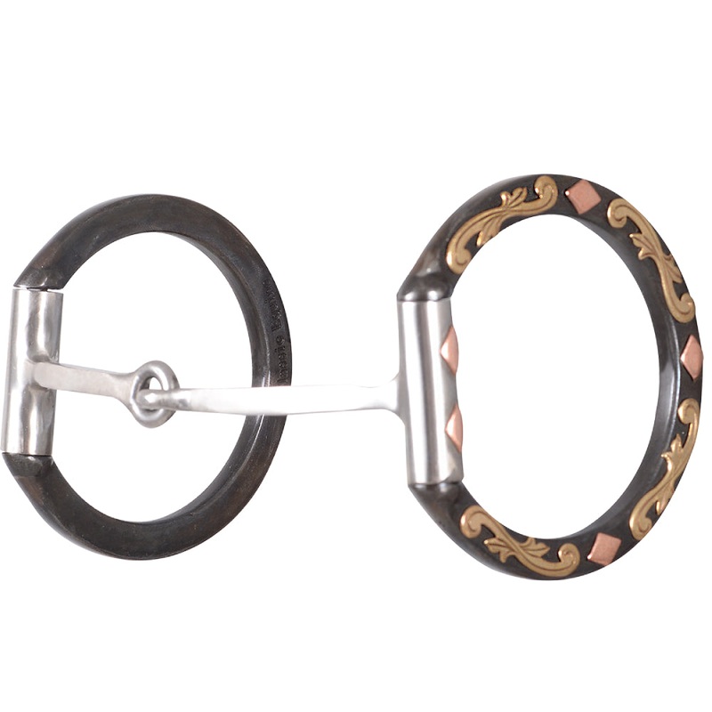 Sherry Cervi Diamond Floral Dee Ring Square Snaffle Bit