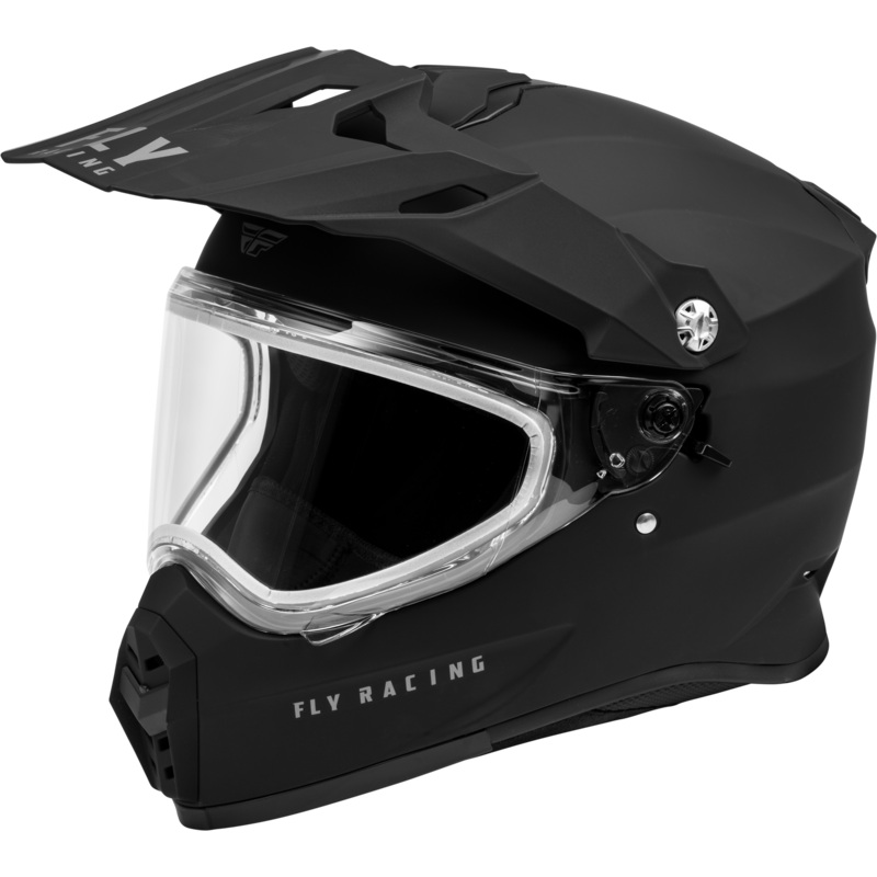 Trekker Cw Solid Helmet Dual Shld Matte Black Md