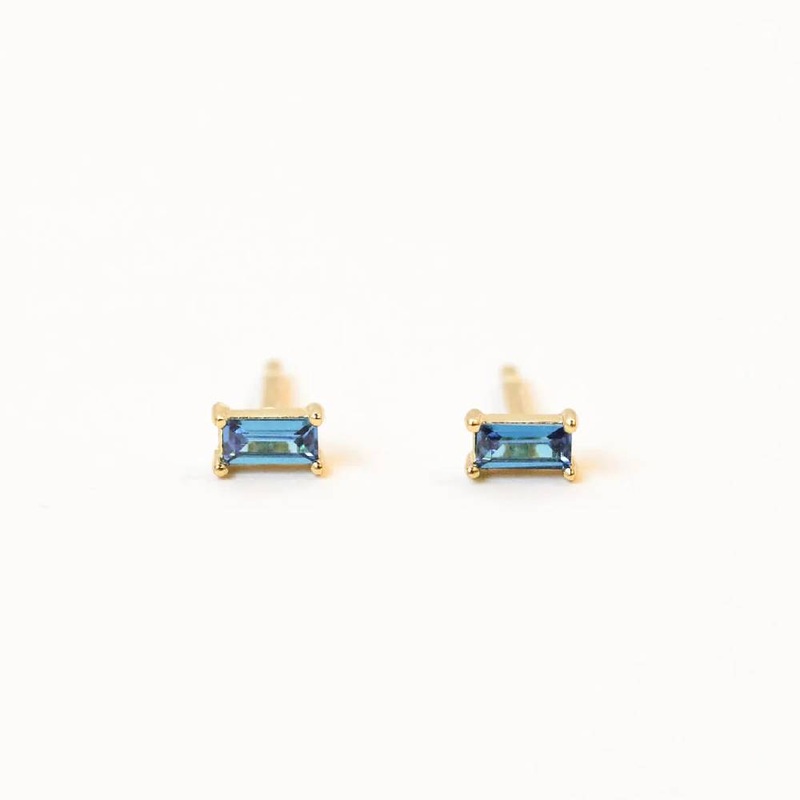 Baguette Sapphire Earring