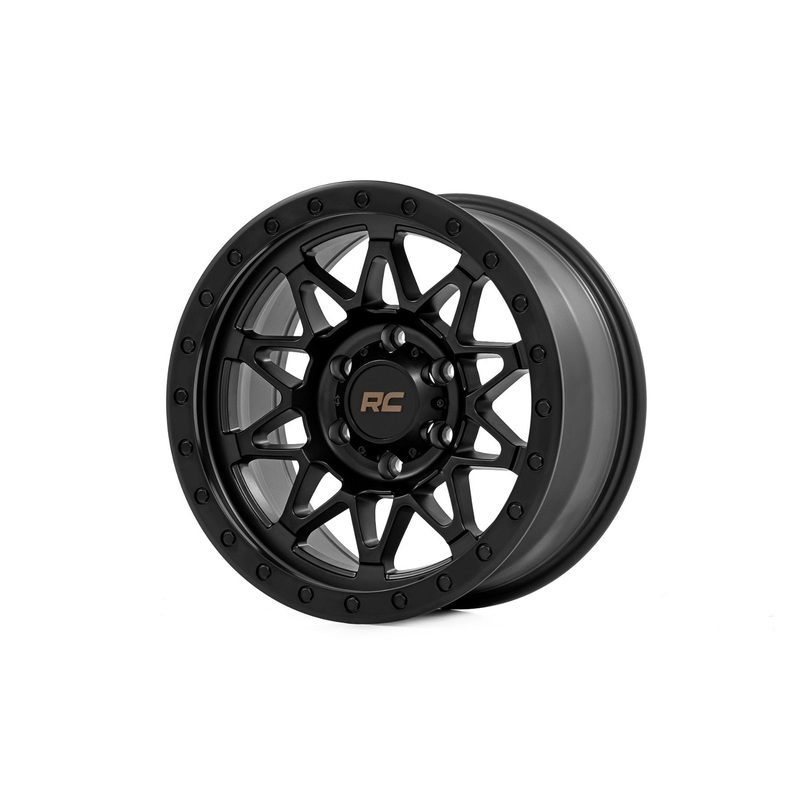 Rough Country | Rough Country 78 Series Wheel | Simulated Beadlock | Black | 17×8.5 | 5×4.5 | +0mm | 78170913B