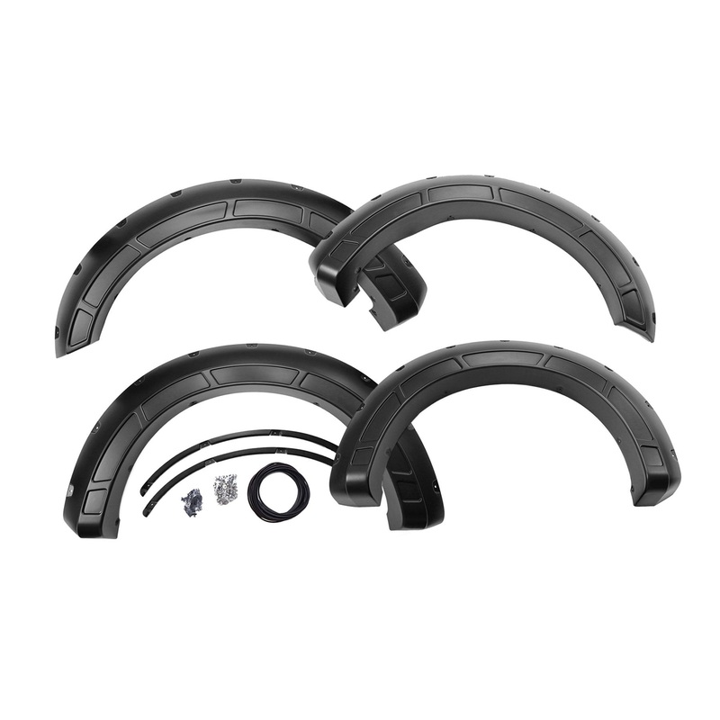 Rough Country | Fender Flares | Defender | G1 Absolute Black | Ford F-250/F-350 Super Duty (17-22) | A-F21112-G1