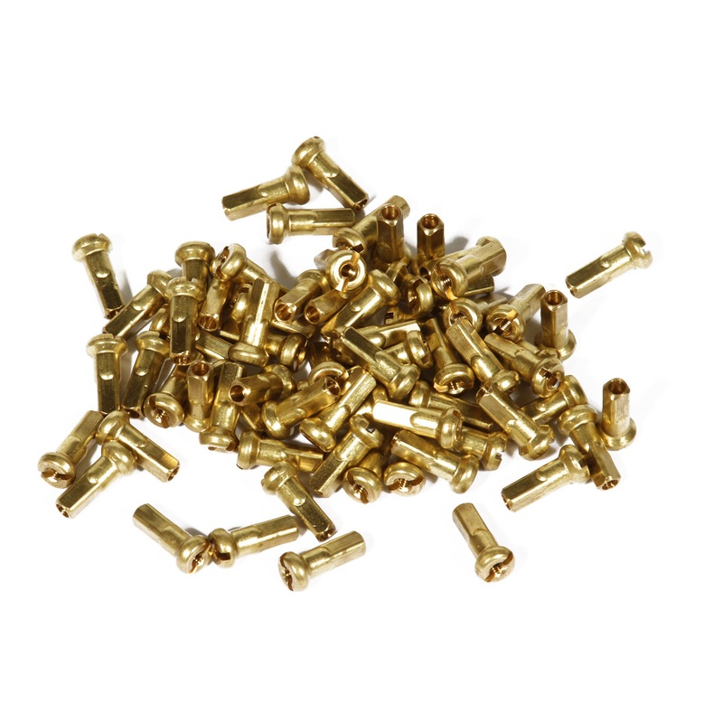 SimWorks by Hoshi raw brass spoke nipples