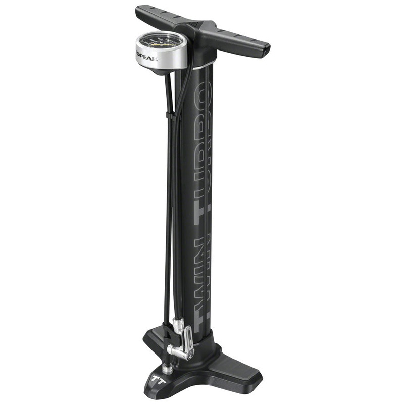 Topeak Joe Blow Twin Turbo Floor Pump SmartHead Black
