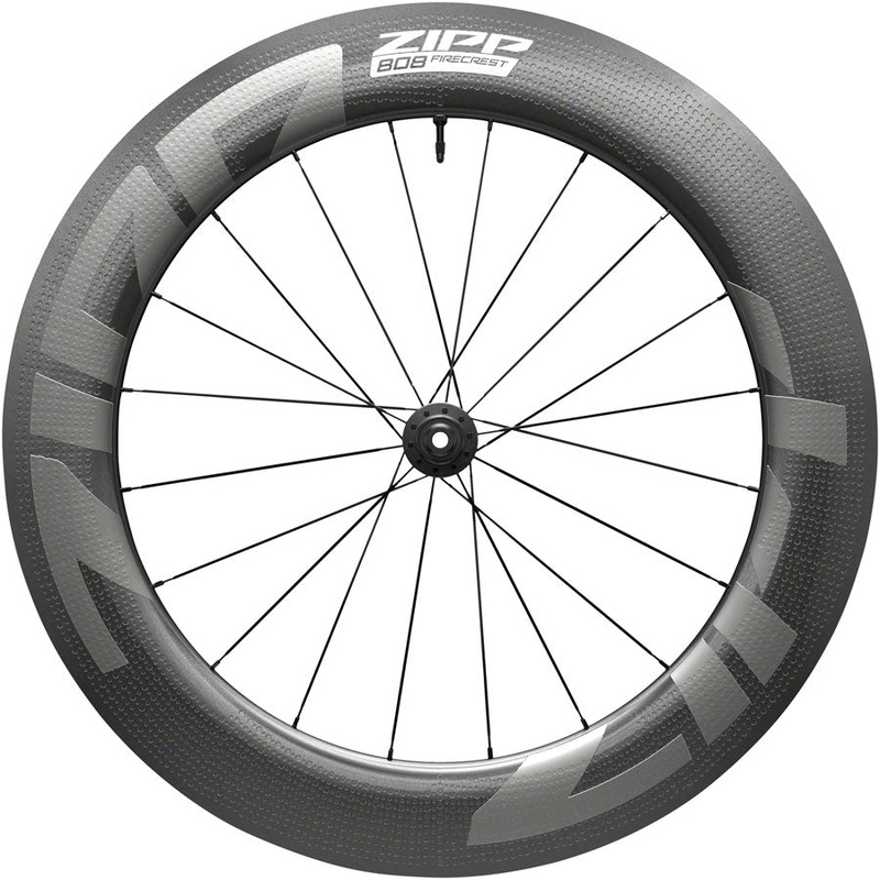 Zipp 808 Firecrest Tubeless Front Wheel – 700, 12 X 100mm, Center-Lock, Tubeless, Black, B1