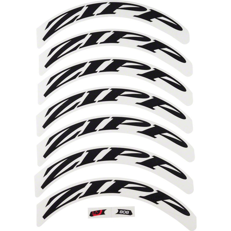 Zipp Decal Set – Disc / 808 Matte Black Logo Complete for One Wheel