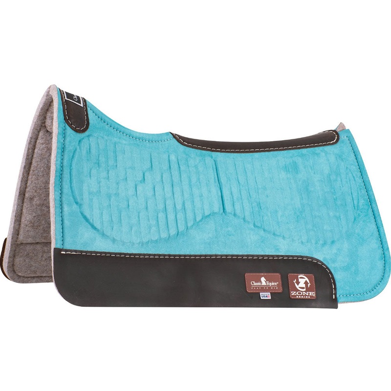 Classic Equine Zone Micro Suede/Felt Pad Turquoise