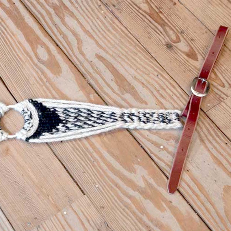 Handmade Black & White Mohair Tripping Collar