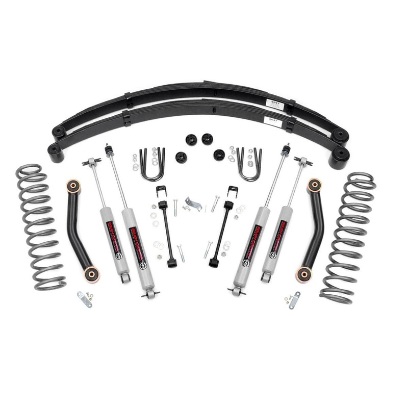 Rough Country | 4.5 Inch Lift Kit | RR springs | Jeep Cherokee XJ 2WD/4WD (1984-2001) | 633N2