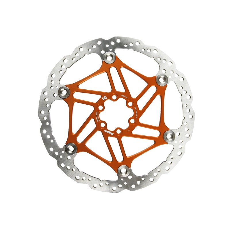 V4 Brakes Vented 6-Bolt Floating Rotor Orange