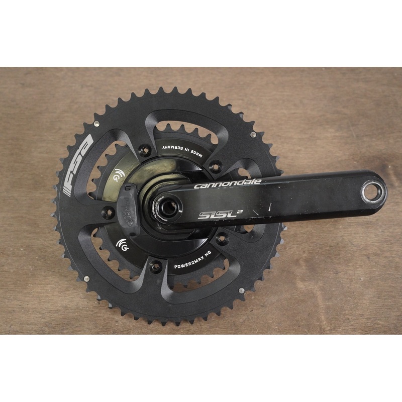 175mm 52/36T BB30 Cannondale SiSL2 Hollowgram Power2Max Power Meter Crankset