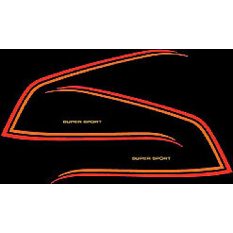 CB750F 1980 Gas Tank Decal Set ~ Black Model