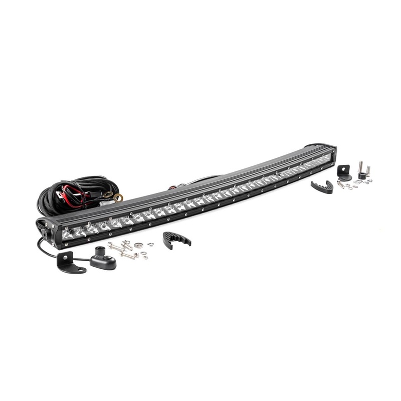 Rough Country | 30 Inch Chrome Series LED Light Bar | Curved | Single Row | 72730