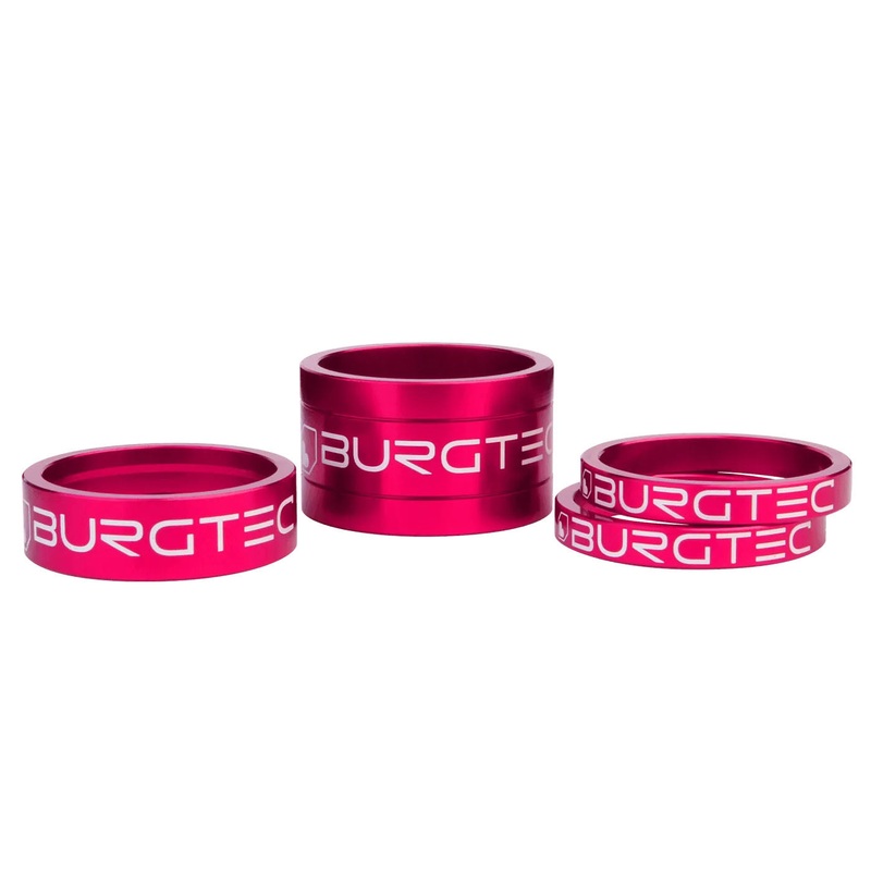 Burgtec Stem Spacer Kit Toxic Barbie Pink 4/Count